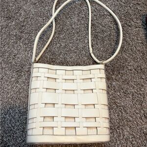 a new day Cream Woven Shoulder Bag